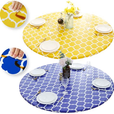 outdoor tablecloth round vinyl|round fitted tablecloth vinyl patio.